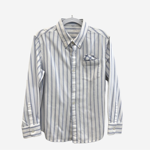 Boys Long Sleeve Striped Dress Shirt - Picture 1 of 2